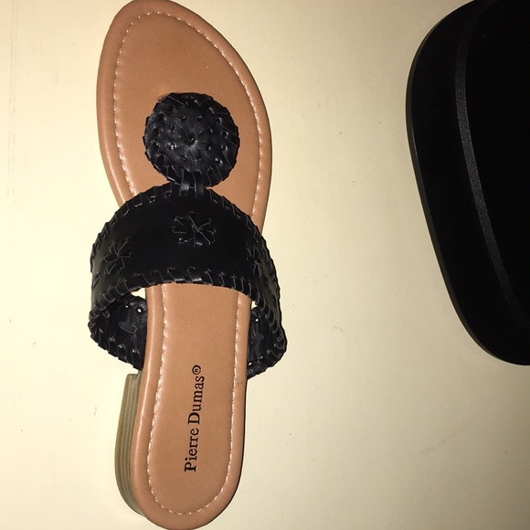 Jack Rogers Inspired Sandals, Black - Picture 2 of 3